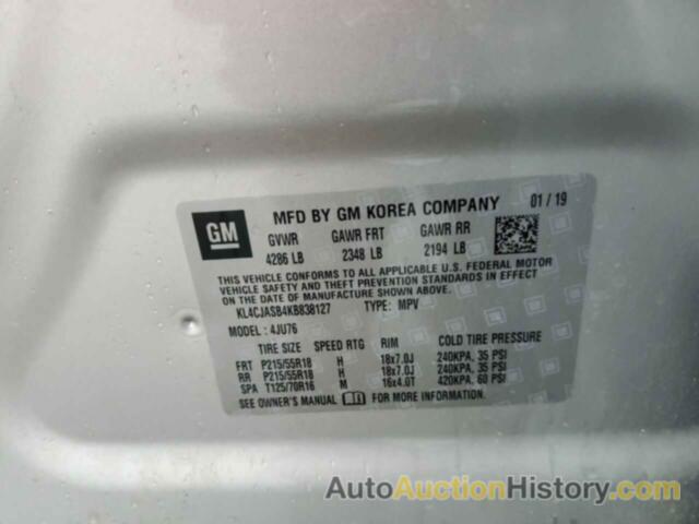 BUICK ENCORE PREFERRED, KL4CJASB4KB838127