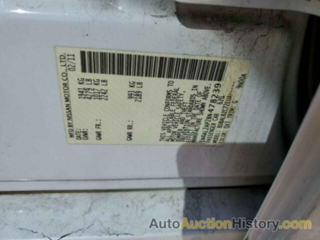 NISSAN ALTIMA BASE, 1N4AL2AP2BN478239