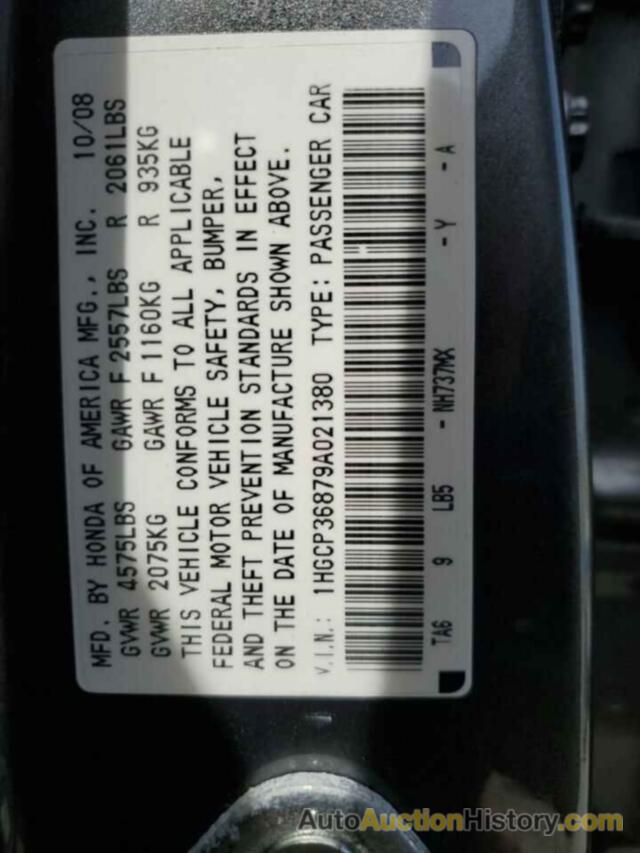 HONDA ACCORD EXL, 1HGCP36879A021380