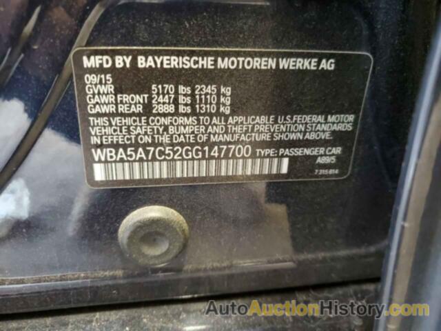 BMW 5 SERIES XI, WBA5A7C52GG147700