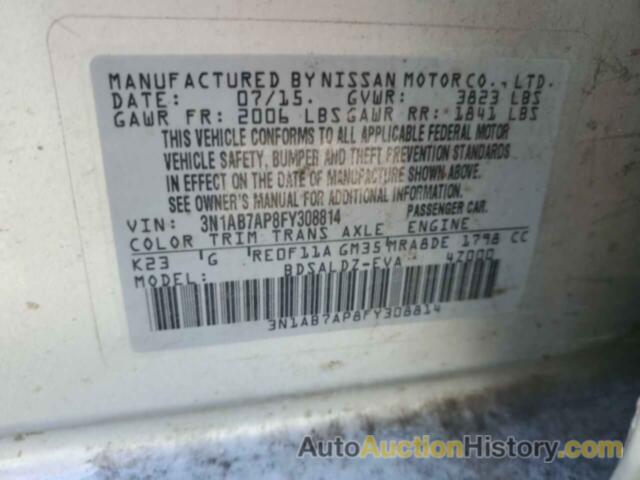 NISSAN SENTRA S, 3N1AB7AP8FY308814