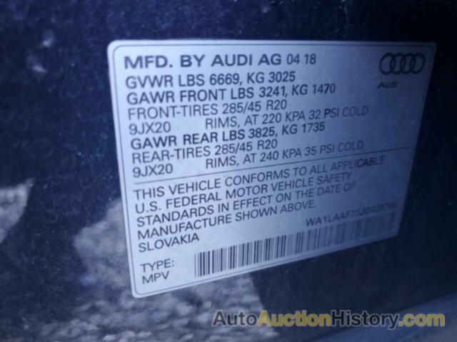 AUDI Q7 PREMIUM PLUS, WA1LAAF78JD039766