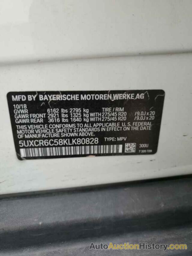 BMW X5 XDRIVE40I, 5UXCR6C58KLK80828