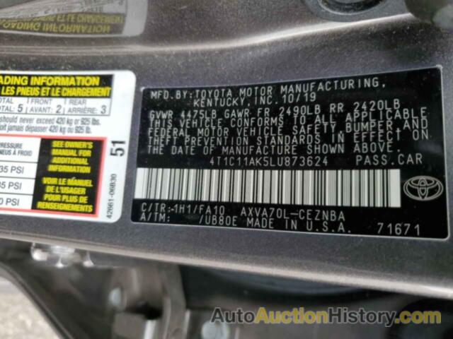 TOYOTA CAMRY LE, 4T1C11AK5LU873624