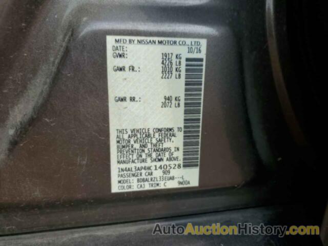 NISSAN ALTIMA 2.5, 1N4AL3AP4HC140528