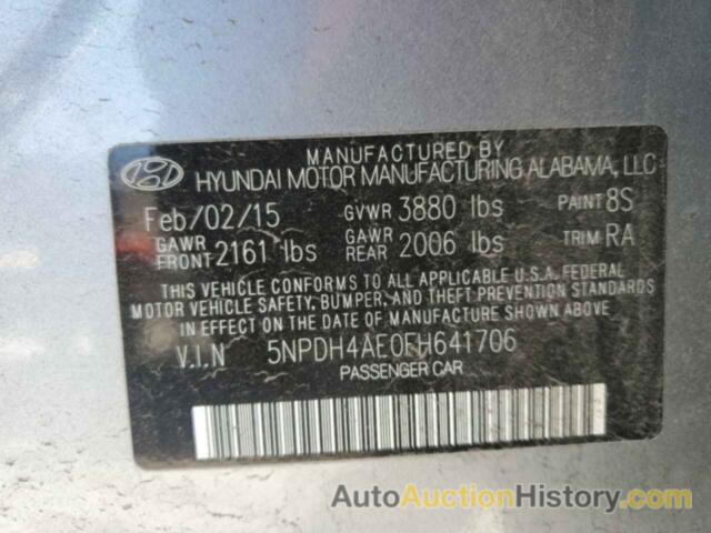 HYUNDAI ELANTRA SE, 5NPDH4AE0FH641706