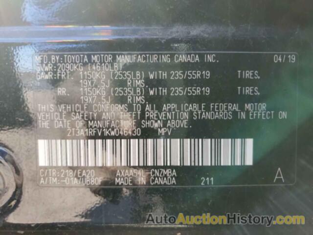 TOYOTA RAV4 XLE PREMIUM, 2T3A1RFV1KW046430