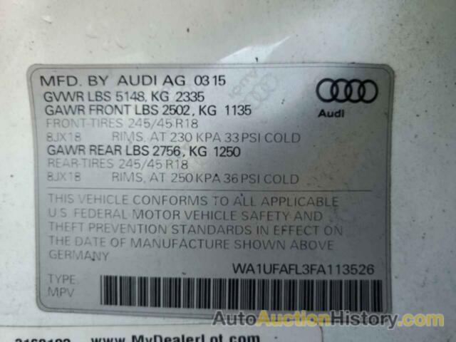 AUDI A4 PREMIUM PLUS, WA1UFAFL3FA113526