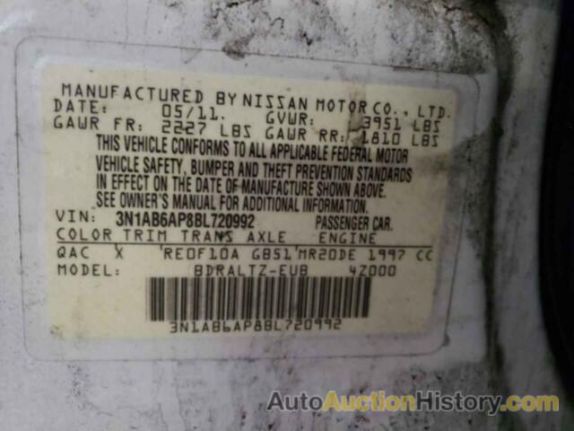 NISSAN SENTRA 2.0, 3N1AB6AP8BL720992