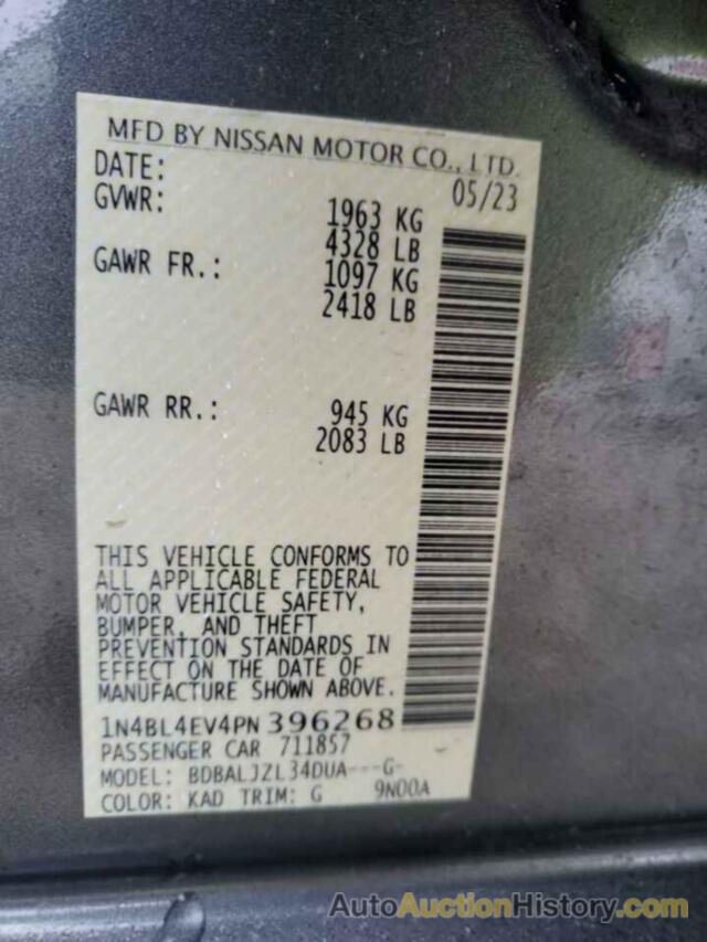 NISSAN ALTIMA SL, 1N4BL4EV4PN396268