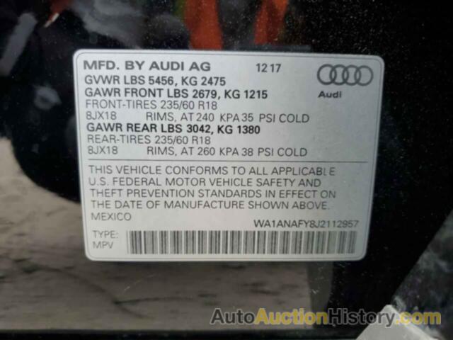 AUDI Q5 PREMIUM, WA1ANAFY8J2112957