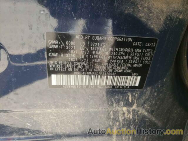 SUBARU ASCENT PREMIUM, 4S4WMAED7P3426532