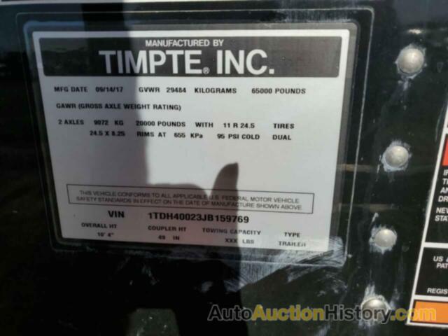 TIMP TRAILER, 1TDH40023JB159769