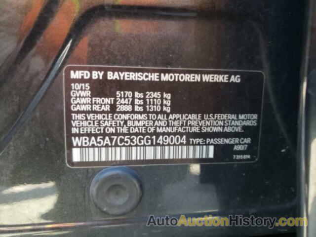 BMW 5 SERIES XI, WBA5A7C53GG149004