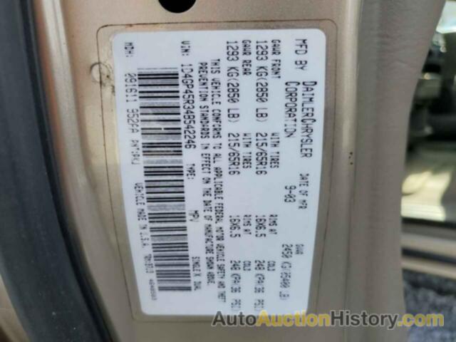 DODGE CARAVAN SXT, 1D4GP45R34B542246