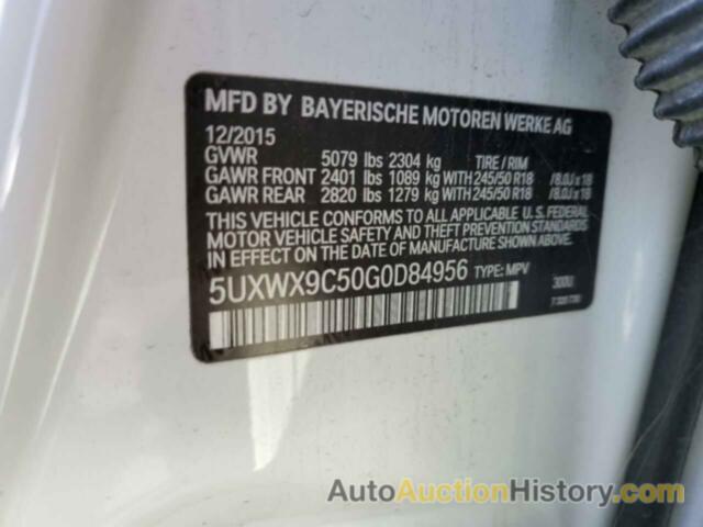 BMW X3 XDRIVE28I, 5UXWX9C50G0D84956