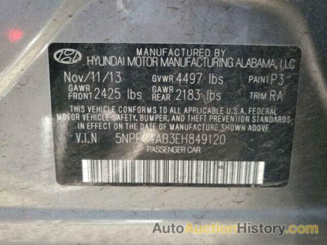 HYUNDAI SONATA SE, 5NPEC4AB3EH849120