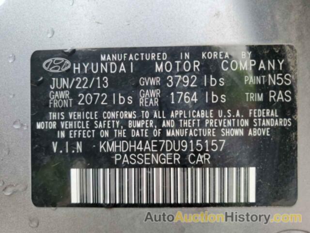 HYUNDAI ELANTRA GLS, KMHDH4AE7DU915157