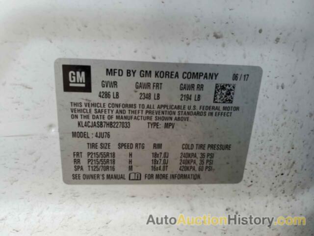 BUICK ENCORE PREFERRED, KL4CJASB7HB227033