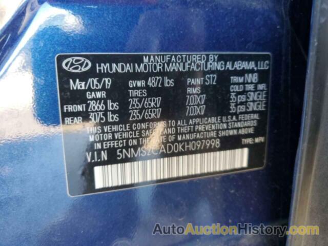 HYUNDAI SANTA FE SE, 5NMS2CAD0KH097998