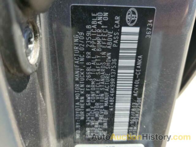 TOYOTA CAMRY BASE, 4T4BE46K99R137536