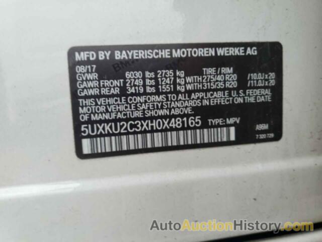 BMW X6 XDRIVE35I, 5UXKU2C3XH0X48165