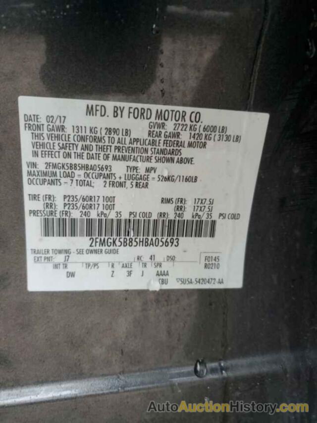 FORD FLEX SE, 2FMGK5B85HBA05693