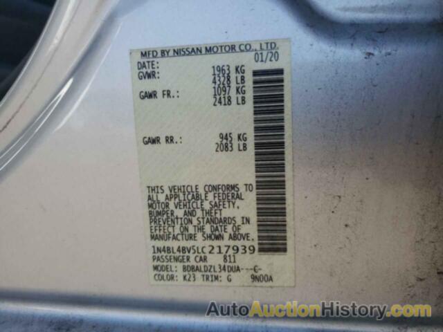 NISSAN ALTIMA S, 1N4BL4BV5LC217939