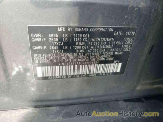 SUBARU OUTBACK 2.5I, 4S4BSAAC5J3294654