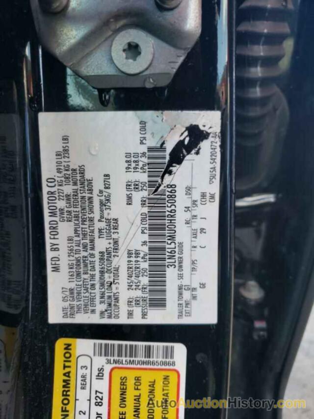 LINCOLN MKZ HYBRID RESERVE, 3LN6L5MU0HR650868