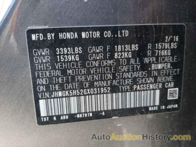 HONDA FIT LX, JHMGK5H52GX031952