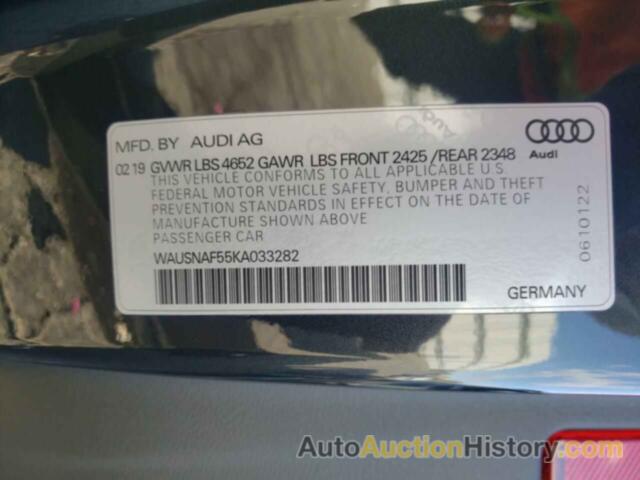 AUDI A5 PREMIUM, WAUSNAF55KA033282