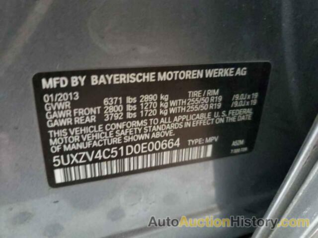 BMW X5 XDRIVE35I, 5UXZV4C51D0E00664