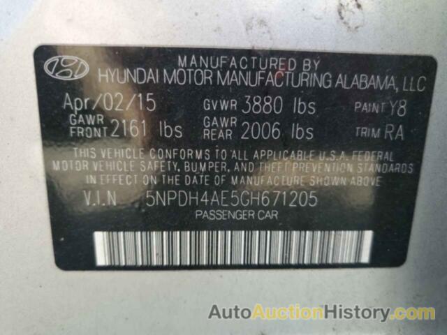 HYUNDAI ELANTRA SE, 5NPDH4AE5GH671205