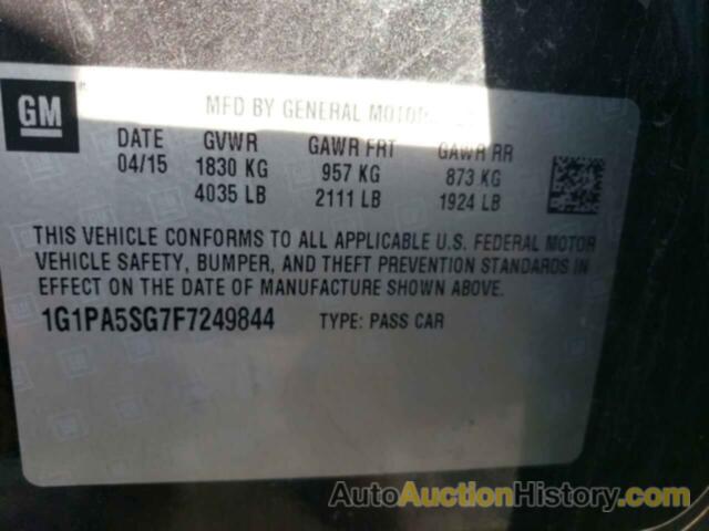 CHEVROLET CRUZE LS, 1G1PA5SG7F7249844