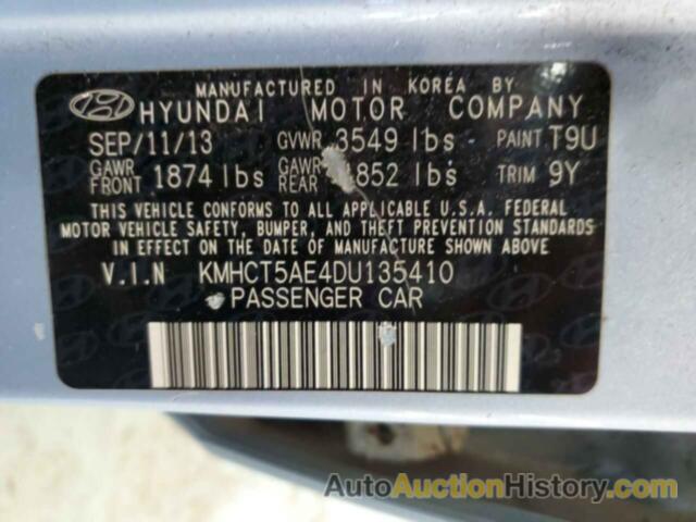 HYUNDAI ACCENT GLS, KMHCT5AE4DU135410