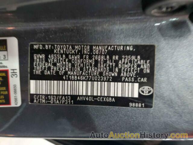 TOYOTA CAMRY HYBRID, 4T1BB46K77U023972