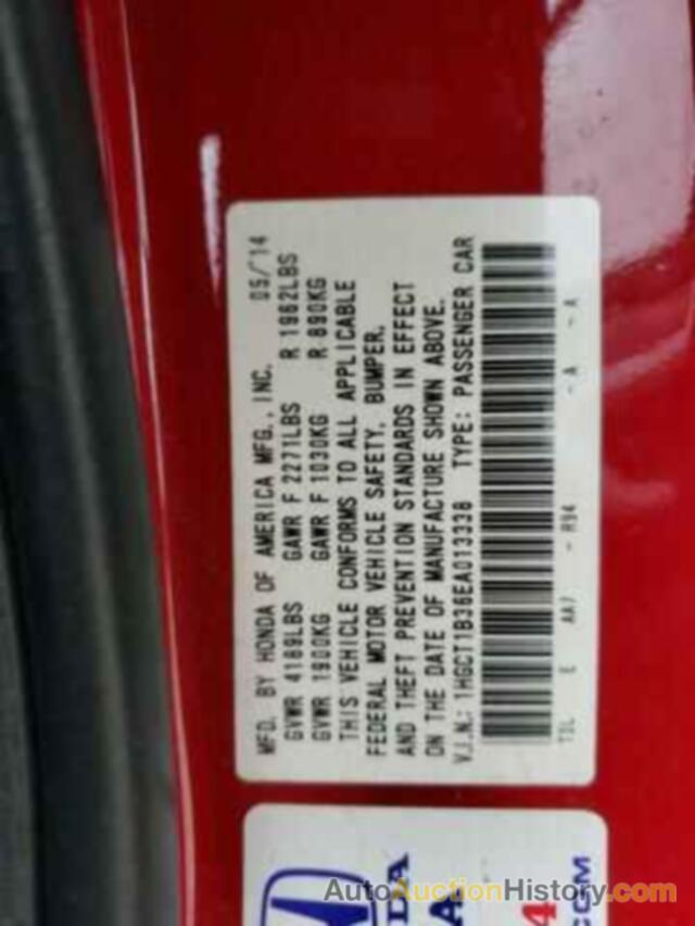 HONDA ACCORD LX-S, 1HGCT1B36EA013338