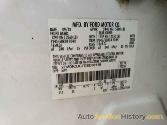 FORD EDGE SEL, 2FMDK3JC7DBE06119