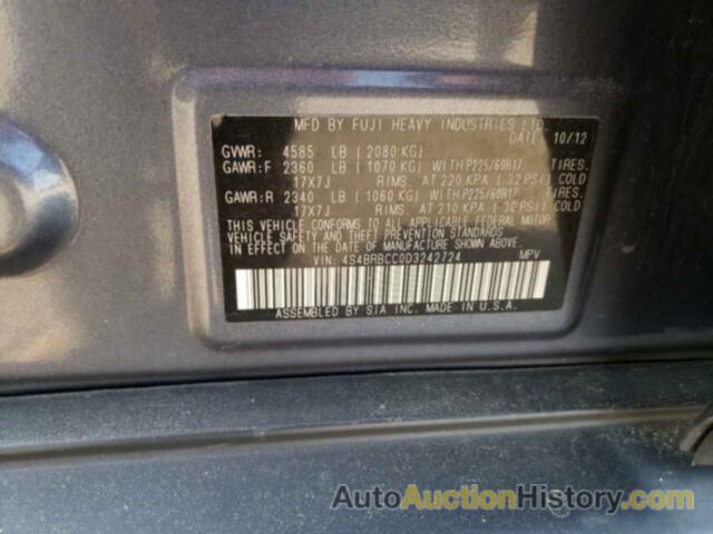 SUBARU OUTBACK 2.5I PREMIUM, 4S4BRBCC0D3242724