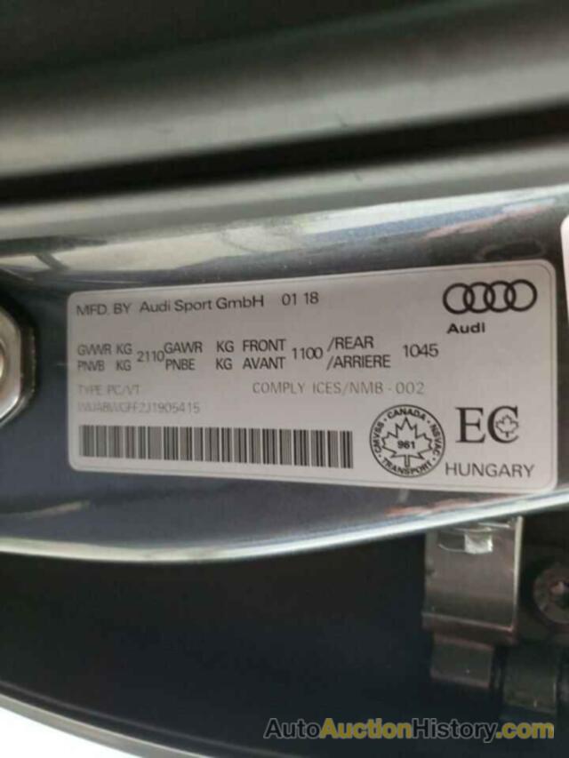 AUDI RS3, WUABWGFF2J1905415