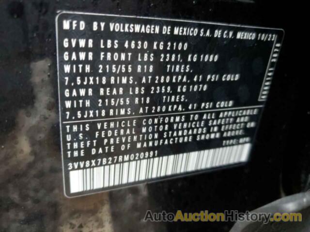 VOLKSWAGEN TAOS S S, 3VV8X7B27RM020991