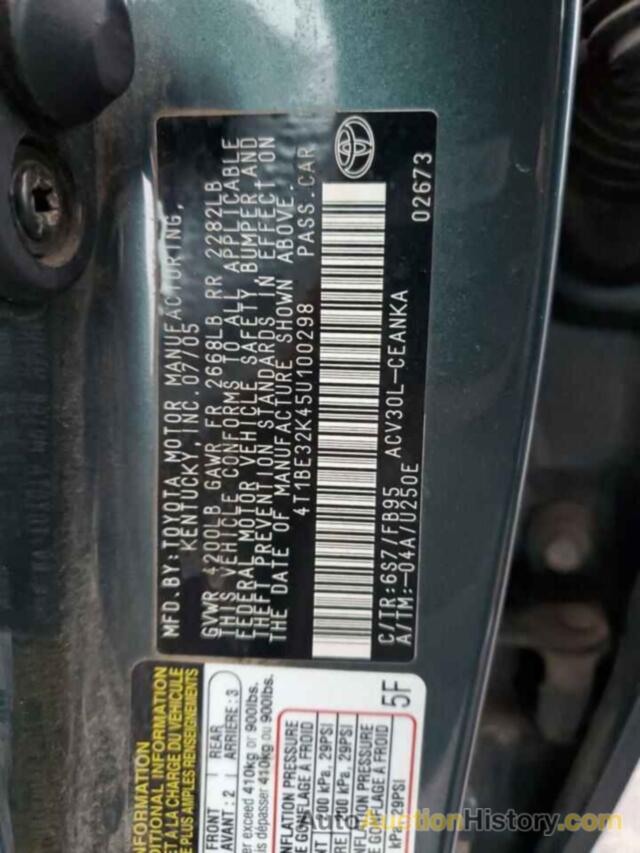 TOYOTA CAMRY LE, 4T1BE32K45U100298
