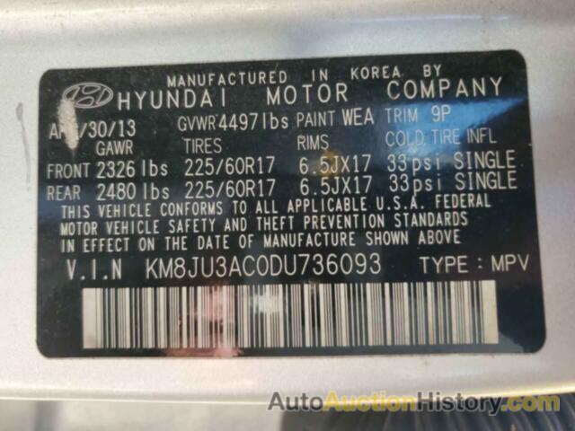 HYUNDAI TUCSON GLS, KM8JU3AC0DU736093