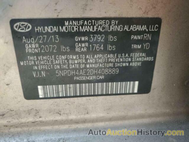 HYUNDAI ELANTRA GLS, 5NPDH4AE2DH408889