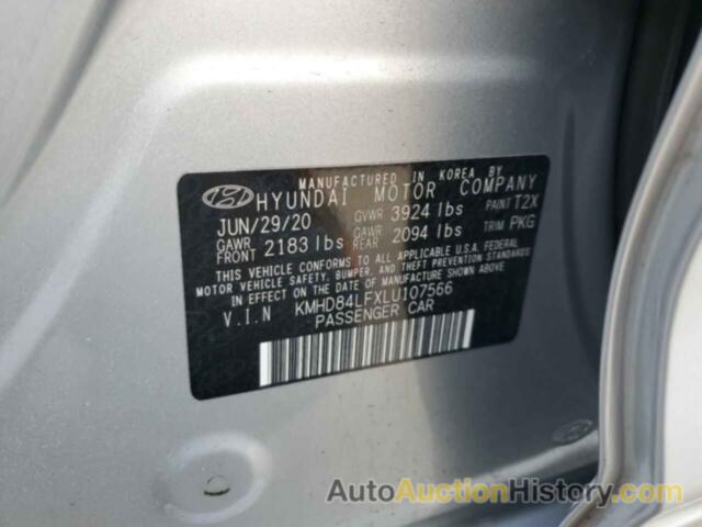 HYUNDAI ELANTRA SEL, KMHD84LFXLU107566