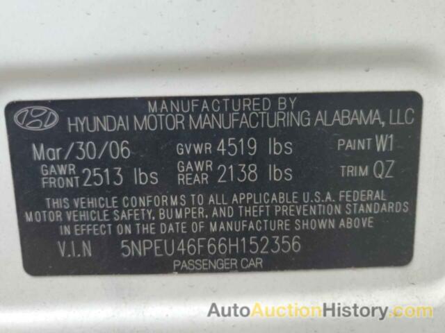 HYUNDAI SONATA GLS, 5NPEU46F66H152356