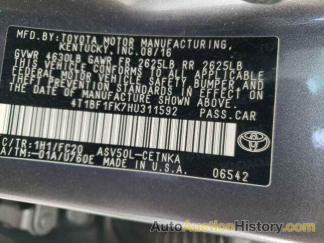 TOYOTA CAMRY LE, 4T1BF1FK7HU311592