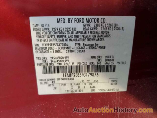 FORD TAURUS SEL, 1FAHP2E85FG179876