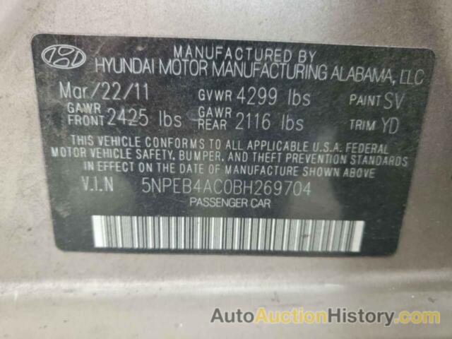 HYUNDAI SONATA GLS, 5NPEB4AC0BH269704